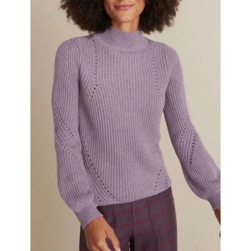 Marine Layer Erin Turtleneck Sweater in Purple Size Small Fall Knit Cozy Casual
